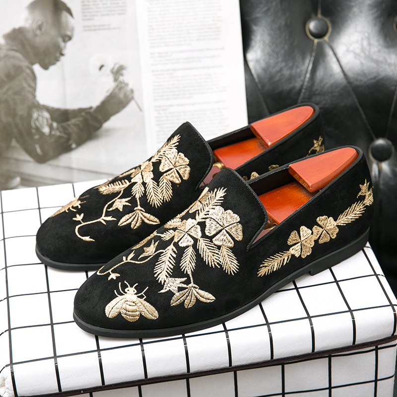 Mocasines con bordado aterciopelado para hombre, zapatos informales | Zapatos y calzado · Omeda.es - Imagen 8