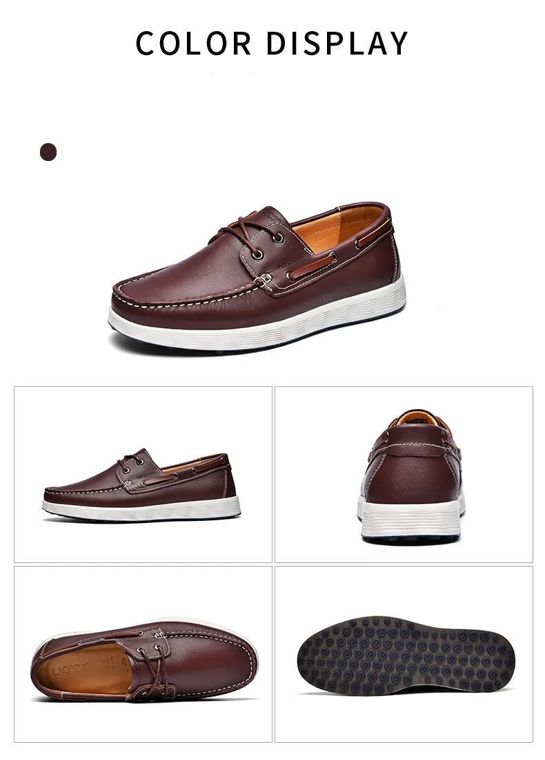 Mocasines de cuero auténtico para hombre, zapatos náuticos a la moda, | Zapatos y calzado · Omeda.es - Imagen 14