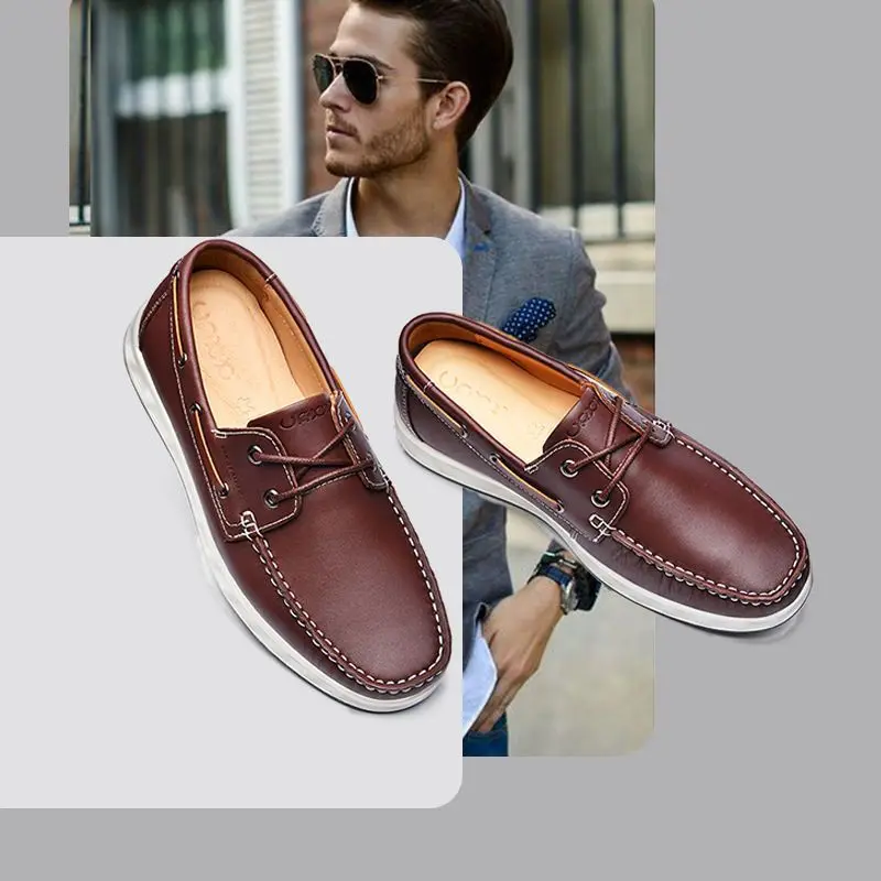 Mocasines de cuero auténtico para hombre, zapatos náuticos a la moda, | Zapatos y calzado · Omeda.es - Imagen 3