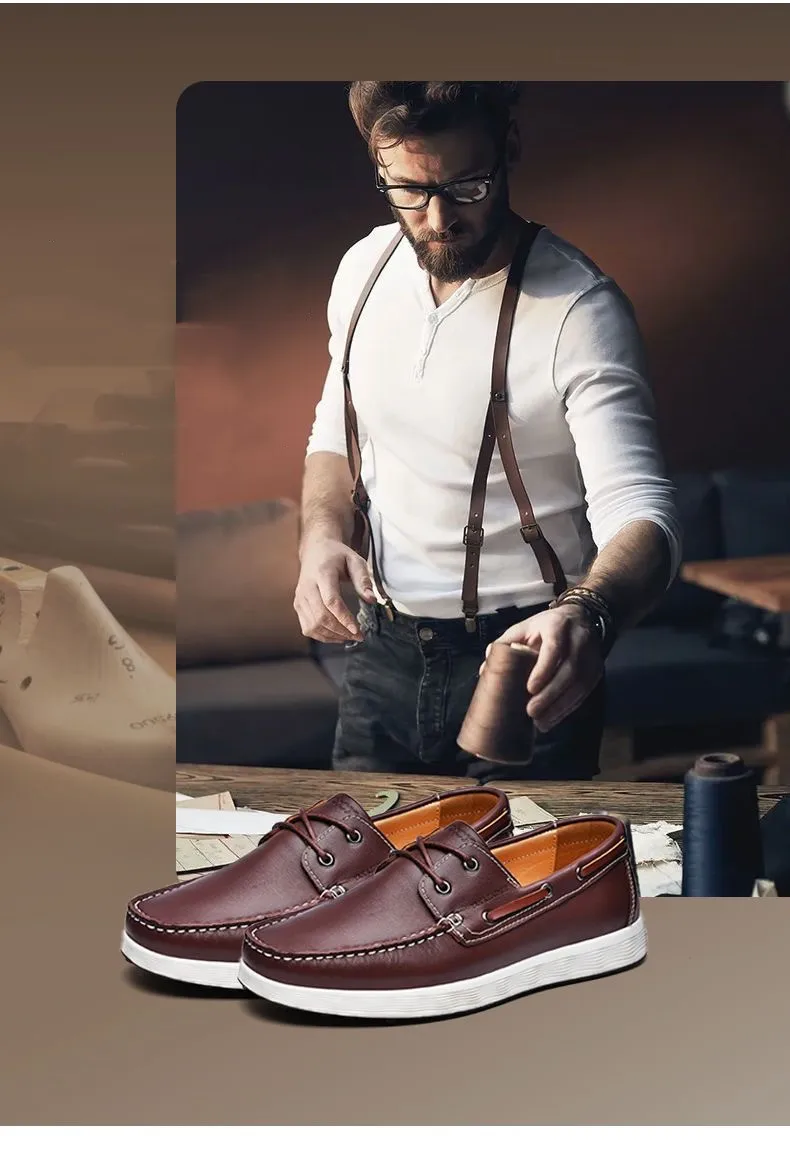 Mocasines de cuero auténtico para hombre, zapatos náuticos a la moda, | Zapatos y calzado · Omeda.es - Imagen 6