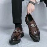 Mocasines para hombre, zapatos de cuero de suela gruesa para fiesta y | Zapatos y calzado · Omeda.es