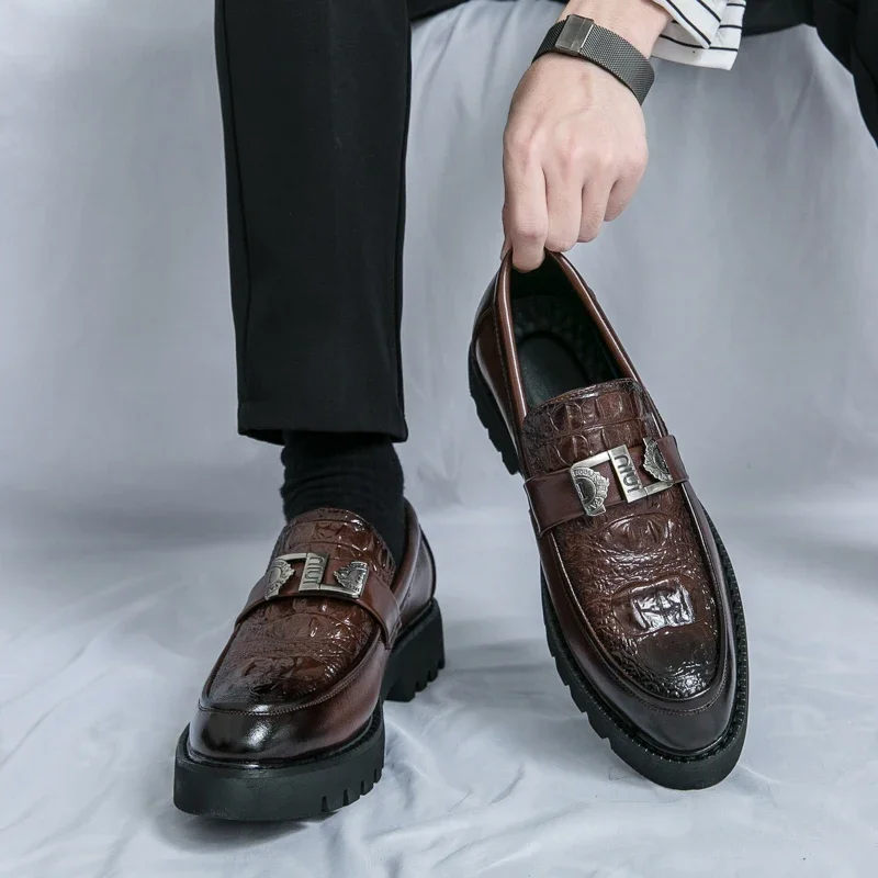Mocasines para hombre, zapatos de cuero de suela gruesa para fiesta y | Zapatos y calzado · Omeda.es