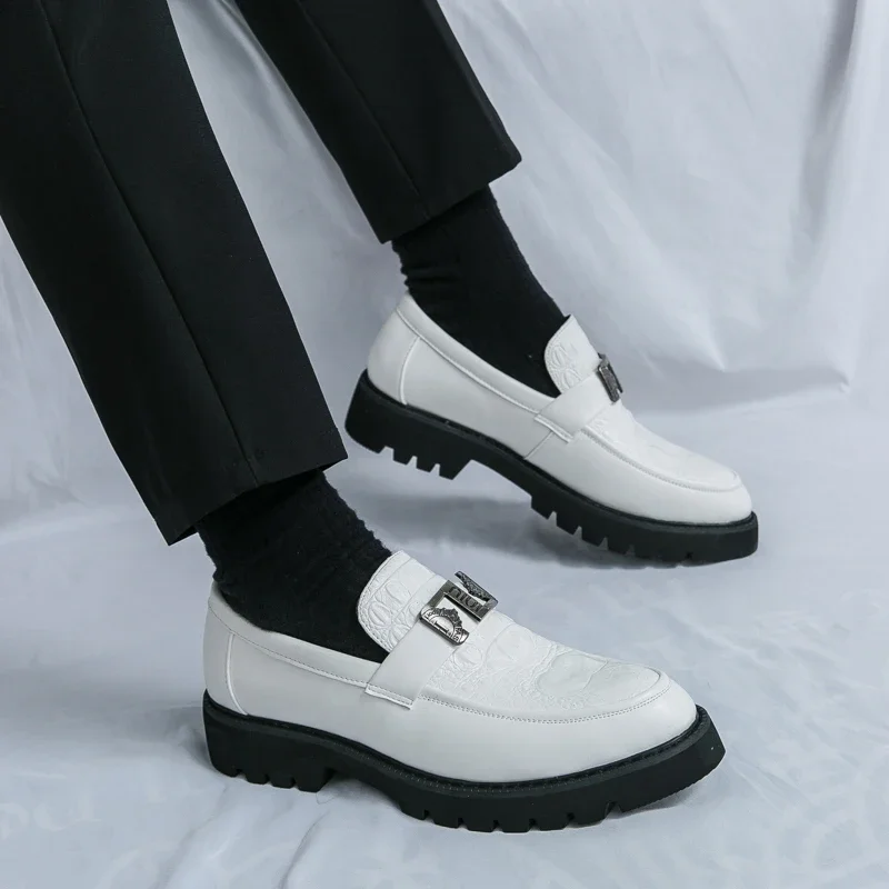 Mocasines para hombre, zapatos de cuero de suela gruesa para fiesta y | Zapatos y calzado · Omeda.es - Imagen 19