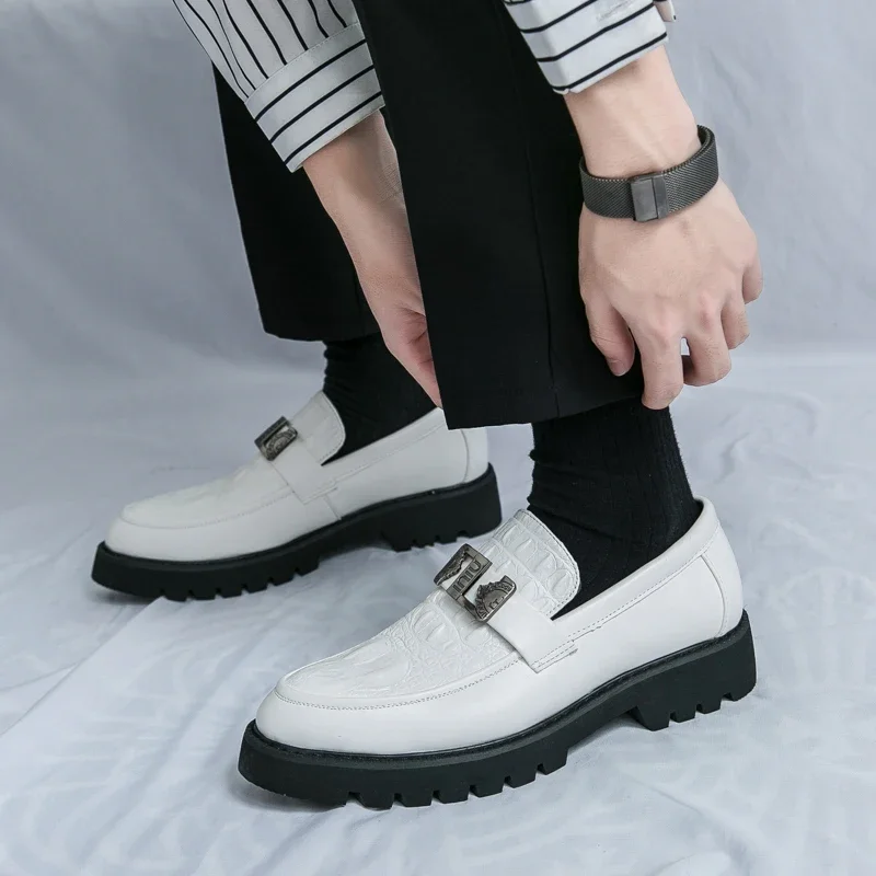 Mocasines para hombre, zapatos de cuero de suela gruesa para fiesta y | Zapatos y calzado · Omeda.es - Imagen 22