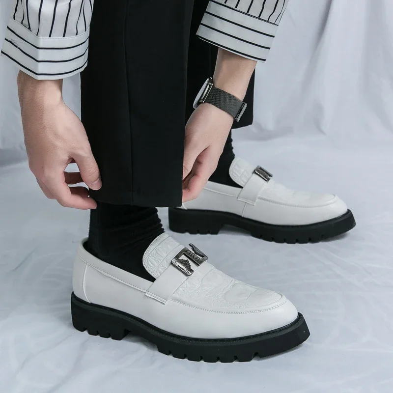 Mocasines para hombre, zapatos de cuero de suela gruesa para fiesta y | Zapatos y calzado · Omeda.es - Imagen 23