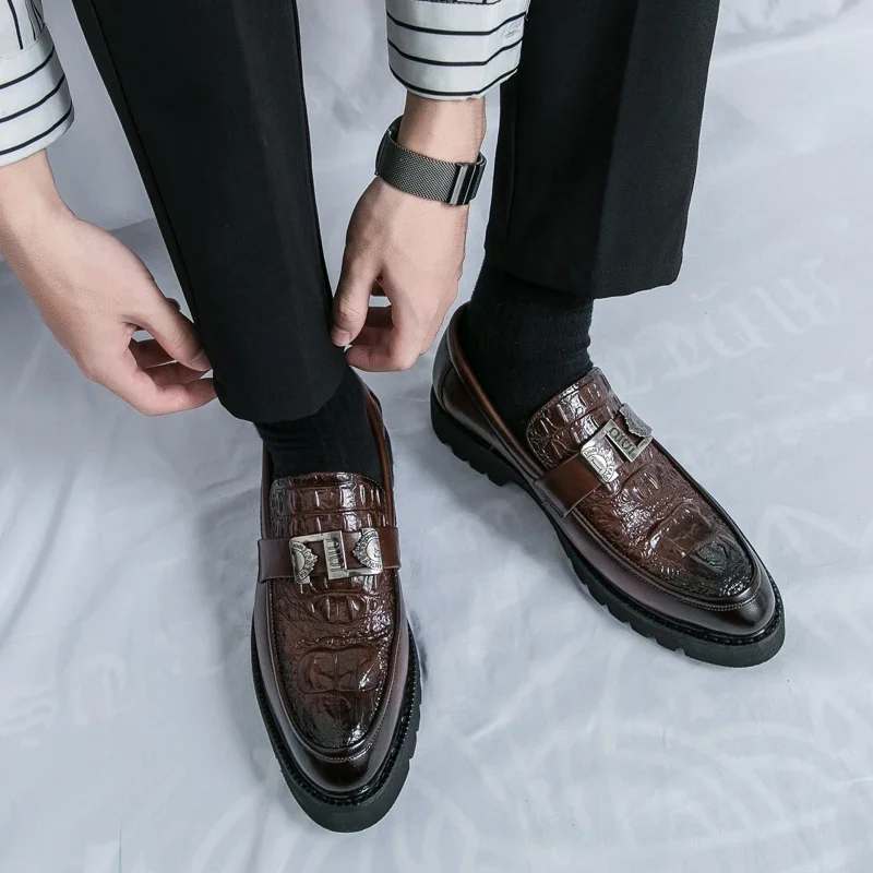 Mocasines para hombre, zapatos de cuero de suela gruesa para fiesta y | Zapatos y calzado · Omeda.es - Imagen 27