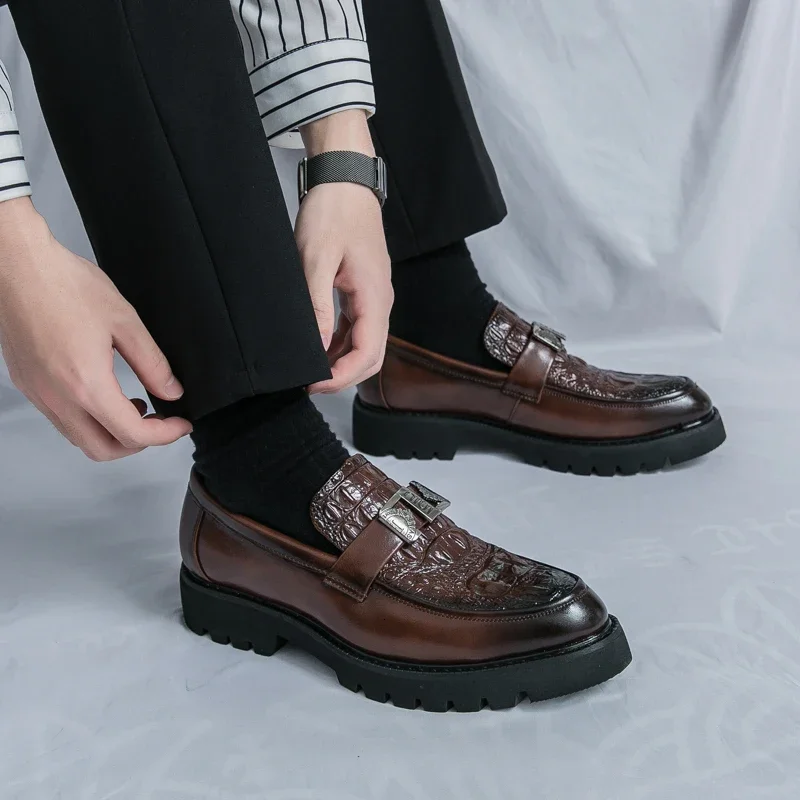 Mocasines para hombre, zapatos de cuero de suela gruesa para fiesta y | Zapatos y calzado · Omeda.es - Imagen 28