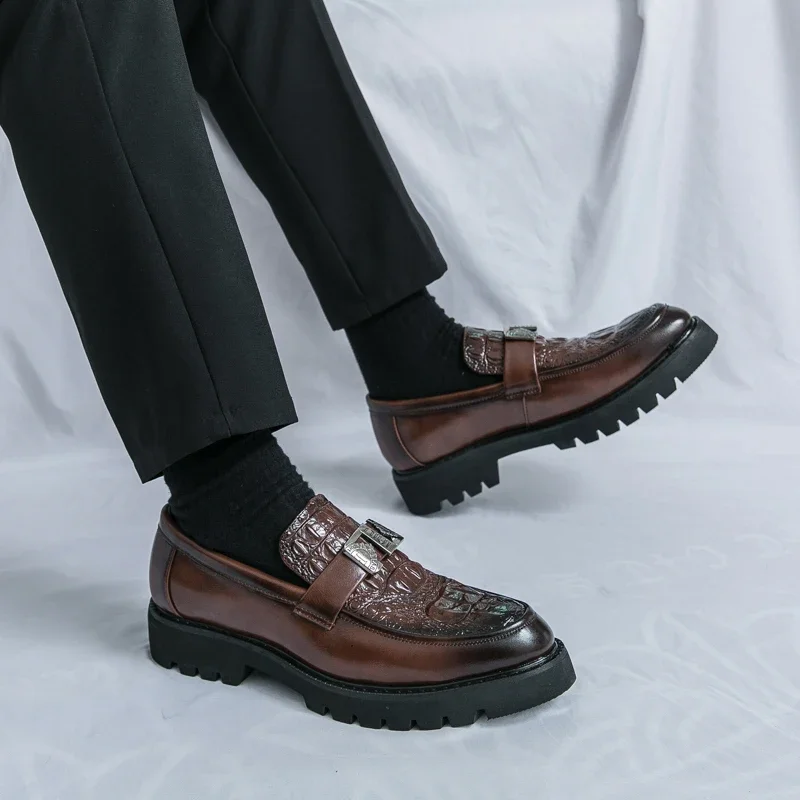Mocasines para hombre, zapatos de cuero de suela gruesa para fiesta y | Zapatos y calzado · Omeda.es - Imagen 29