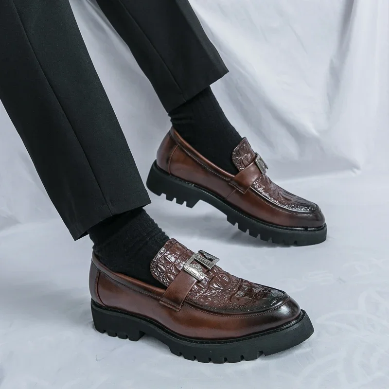 Mocasines para hombre, zapatos de cuero de suela gruesa para fiesta y | Zapatos y calzado · Omeda.es - Imagen 30