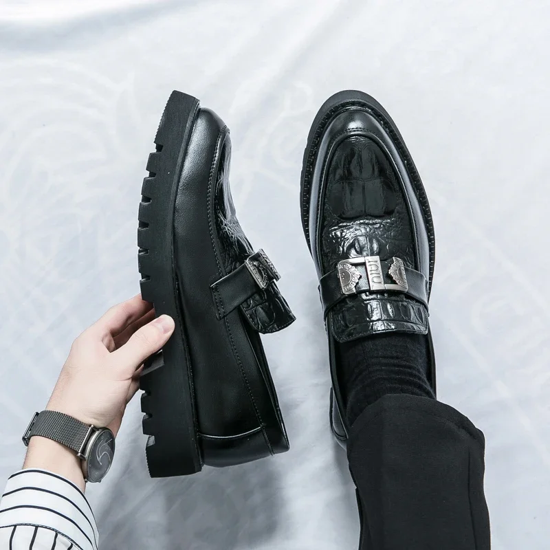 Mocasines para hombre, zapatos de cuero de suela gruesa para fiesta y | Zapatos y calzado · Omeda.es - Imagen 34