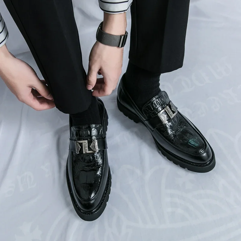 Mocasines para hombre, zapatos de cuero de suela gruesa para fiesta y | Zapatos y calzado · Omeda.es - Imagen 37