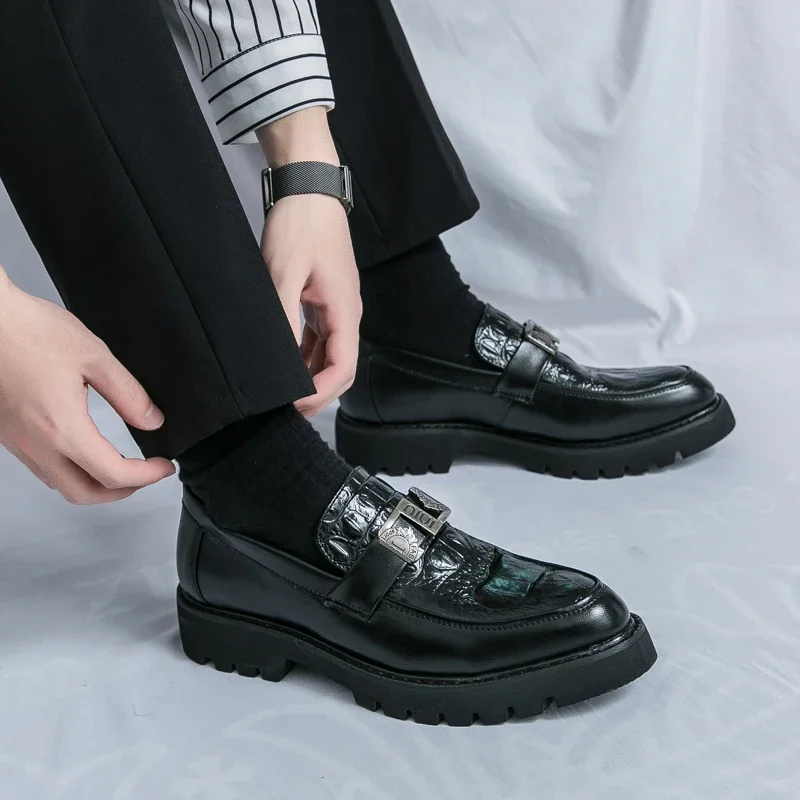 Mocasines para hombre, zapatos de cuero de suela gruesa para fiesta y | Zapatos y calzado · Omeda.es - Imagen 38