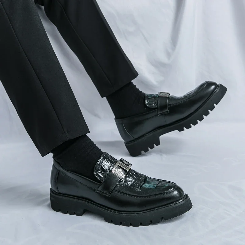 Mocasines para hombre, zapatos de cuero de suela gruesa para fiesta y | Zapatos y calzado · Omeda.es - Imagen 39