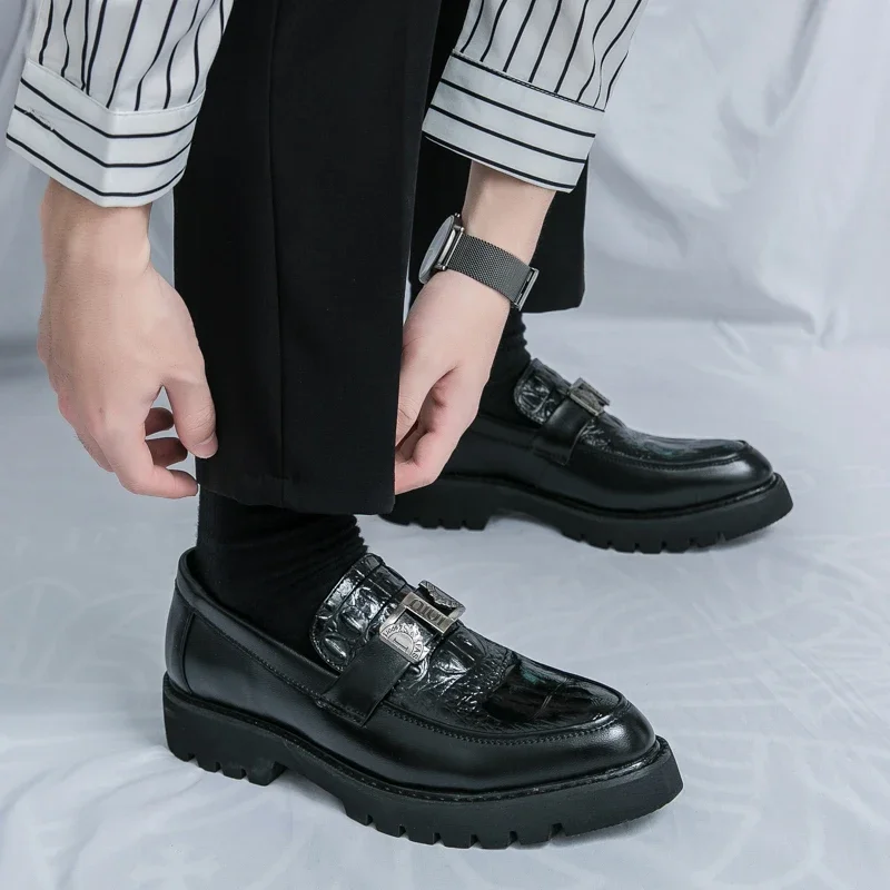 Mocasines para hombre, zapatos de cuero de suela gruesa para fiesta y | Zapatos y calzado · Omeda.es - Imagen 43