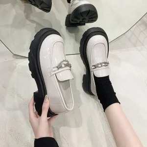 Mocasines planos de plataforma para mujer, zapatos elegantes Retro | Zapatos y calzado · Omeda.es