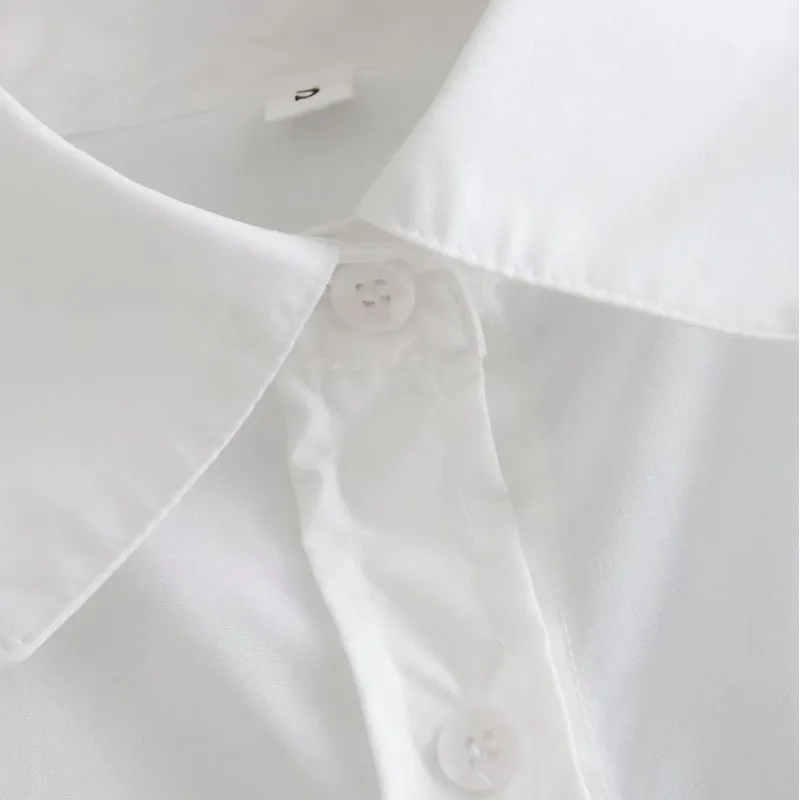 MUJER, blusa para mujer, camisa corta con botones azules y blancos, | Ropa de mujer · Omeda.es - Imagen 8