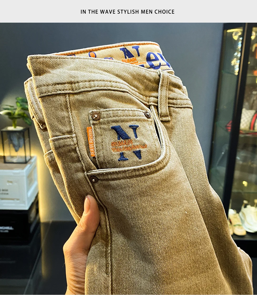 Nueva moda Stretch Slim Fit Jeans para hombres marca americana de | Ropa de hombre · Omeda.es - Imagen 20