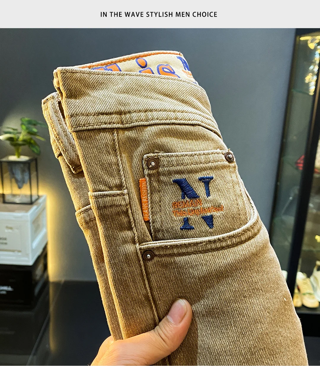 Nueva moda Stretch Slim Fit Jeans para hombres marca americana de | Ropa de hombre · Omeda.es - Imagen 21