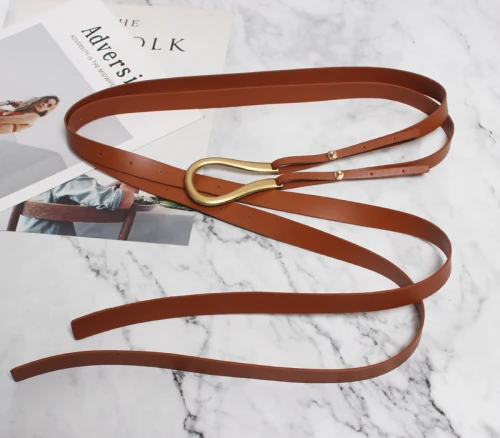 Nuevos cinturones dobles de cuero genuino, cinturón con hebilla en U | Accesorios de moda · Omeda.es