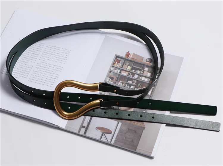 Nuevos cinturones dobles de cuero genuino, cinturón con hebilla en U | Accesorios de moda · Omeda.es - Imagen 11