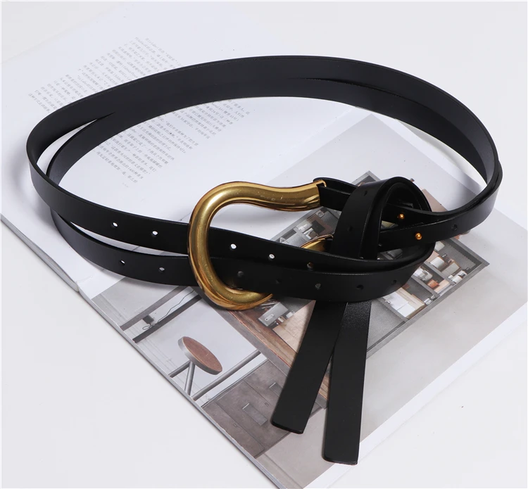 Nuevos cinturones dobles de cuero genuino, cinturón con hebilla en U | Accesorios de moda · Omeda.es - Imagen 13