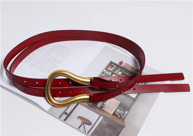 Nuevos cinturones dobles de cuero genuino, cinturón con hebilla en U | Accesorios de moda · Omeda.es - Imagen 17