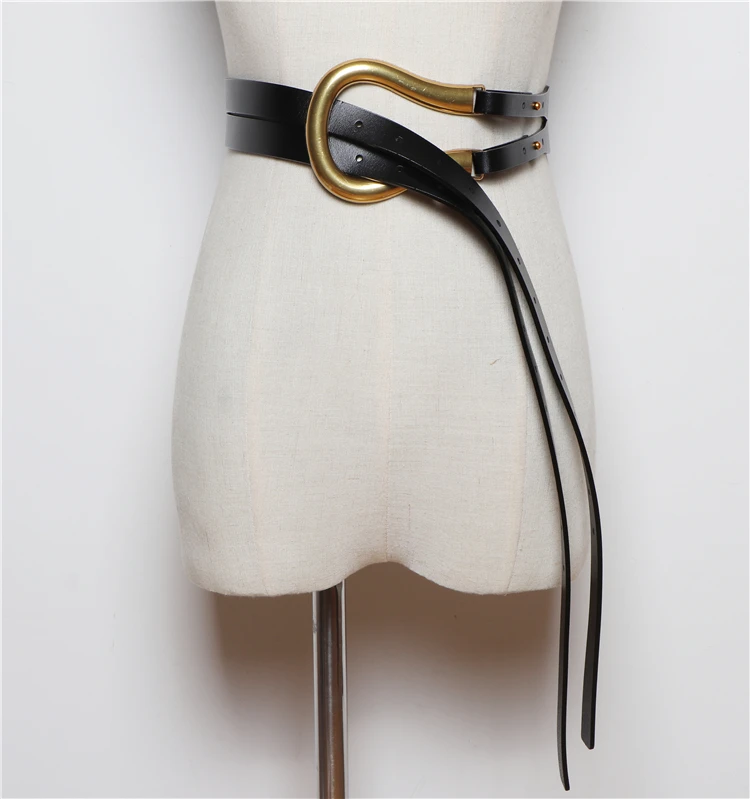 Nuevos cinturones dobles de cuero genuino, cinturón con hebilla en U | Accesorios de moda · Omeda.es - Imagen 23