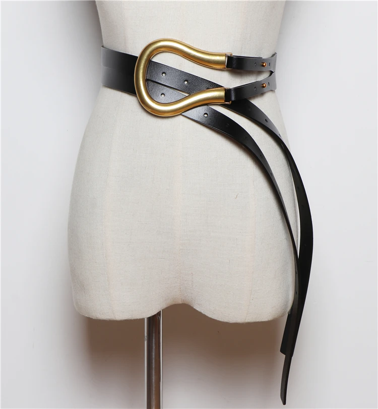 Nuevos cinturones dobles de cuero genuino, cinturón con hebilla en U | Accesorios de moda · Omeda.es - Imagen 24