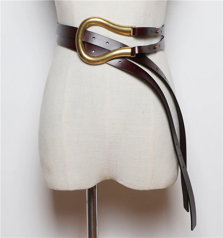 Nuevos cinturones dobles de cuero genuino, cinturón con hebilla en U | Accesorios de moda · Omeda.es - Imagen 25