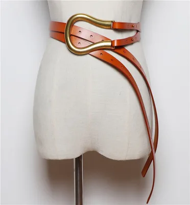 Nuevos cinturones dobles de cuero genuino, cinturón con hebilla en U | Accesorios de moda · Omeda.es - Imagen 35