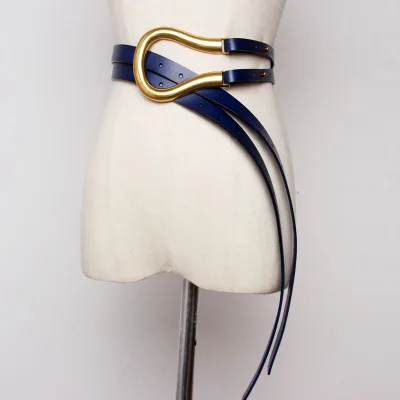 Nuevos cinturones dobles de cuero genuino, cinturón con hebilla en U | Accesorios de moda · Omeda.es - Imagen 37