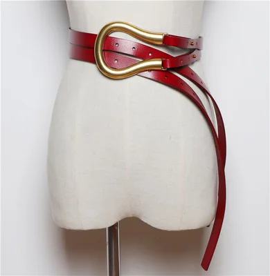 Nuevos cinturones dobles de cuero genuino, cinturón con hebilla en U | Accesorios de moda · Omeda.es - Imagen 41