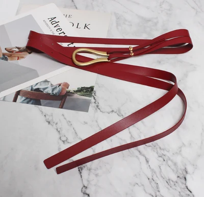 Nuevos cinturones dobles de cuero genuino, cinturón con hebilla en U | Accesorios de moda · Omeda.es - Imagen 48