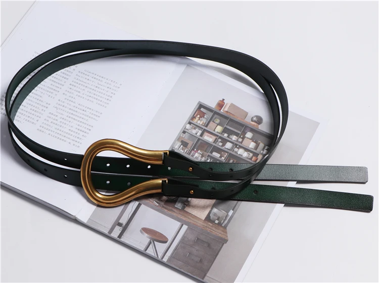 Nuevos cinturones dobles de cuero genuino, cinturón con hebilla en U | Accesorios de moda · Omeda.es - Imagen 8