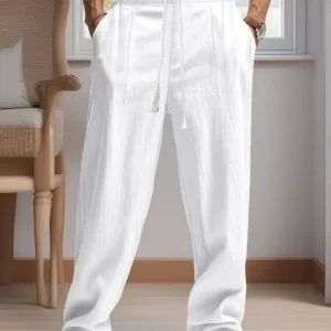 Nuevos pantalones de algodón y lino de color sólido de estilo chino | Ropa de hombre · Omeda.es