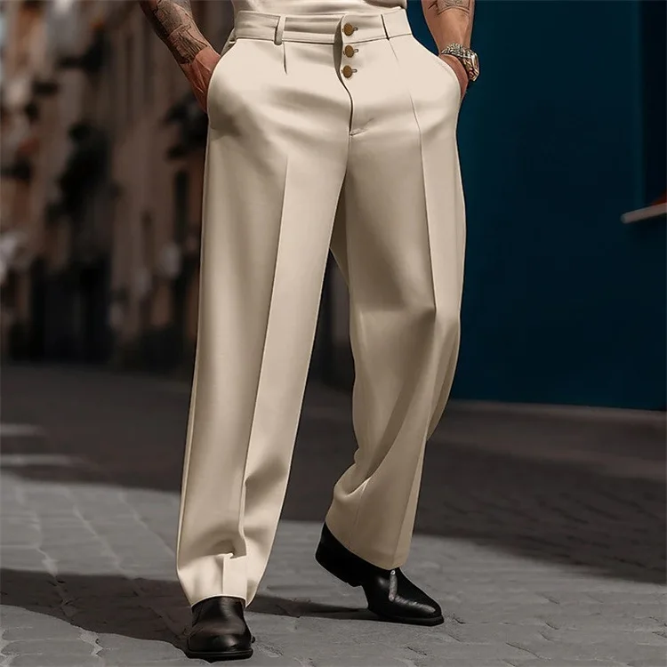 Pantalones formales rectos para hombre, pantalones de negocios | Ropa de hombre · Omeda.es - Imagen 6