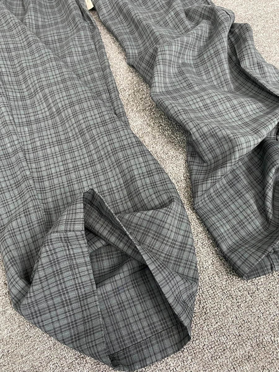 Pantalones para hombre Pantalones a cuadros grises Verano Fino Suelto | Ropa de hombre · Omeda.es - Imagen 5