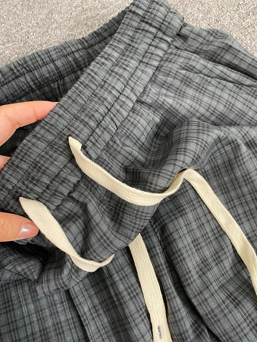 Pantalones para hombre Pantalones a cuadros grises Verano Fino Suelto | Ropa de hombre · Omeda.es - Imagen 6