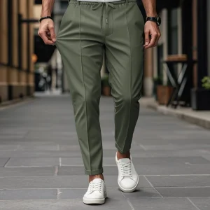 Pantalones de pierna recta de alta calidad de color sólido para | Ropa de hombre · Omeda.es