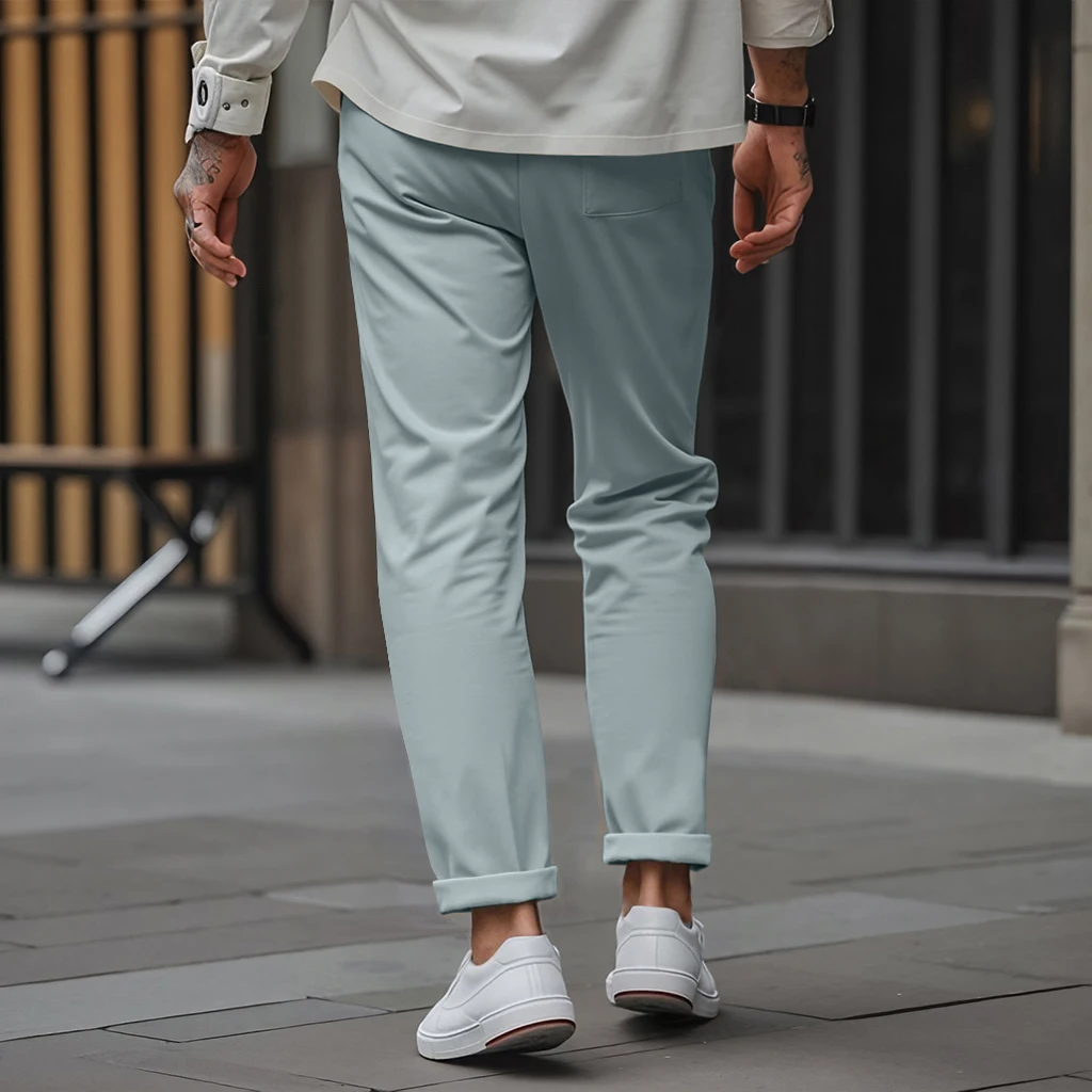 Pantalones de pierna recta de alta calidad de color sólido para | Ropa de hombre · Omeda.es - Imagen 13