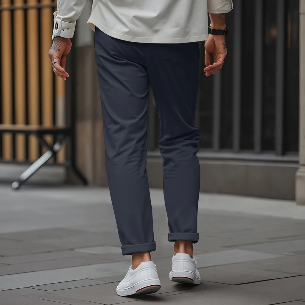Pantalones de pierna recta de alta calidad de color sólido para | Ropa de hombre · Omeda.es - Imagen 9