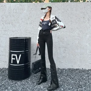 Pantalones vaqueros ajustados de cintura alta para mujer, ropa de | Ropa de mujer · Omeda.es