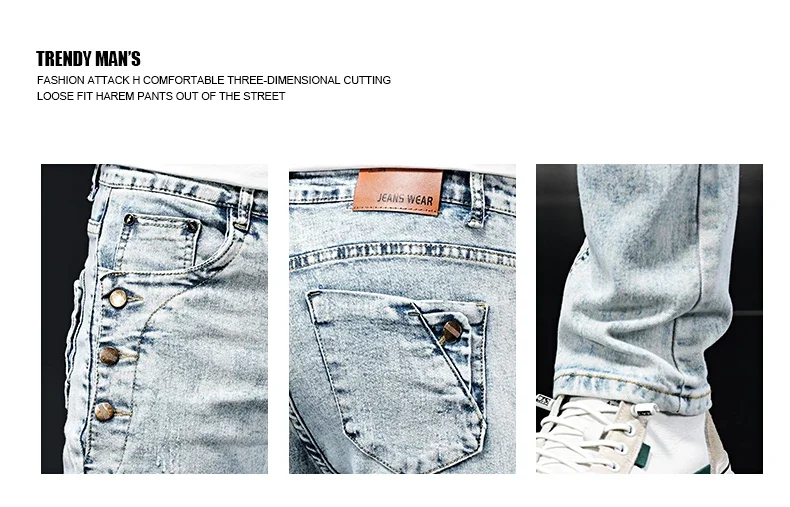 Pantalones vaqueros ajustados para hombre, nuevo diseño coreano | Ropa de hombre · Omeda.es - Imagen 9