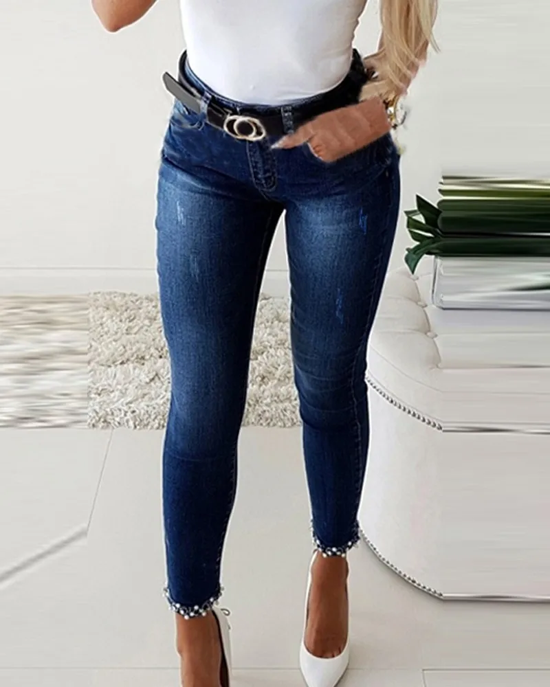 Pantalones vaqueros ajustados a la moda para mujer, pantalones | Ropa de mujer · Omeda.es - Imagen 5
