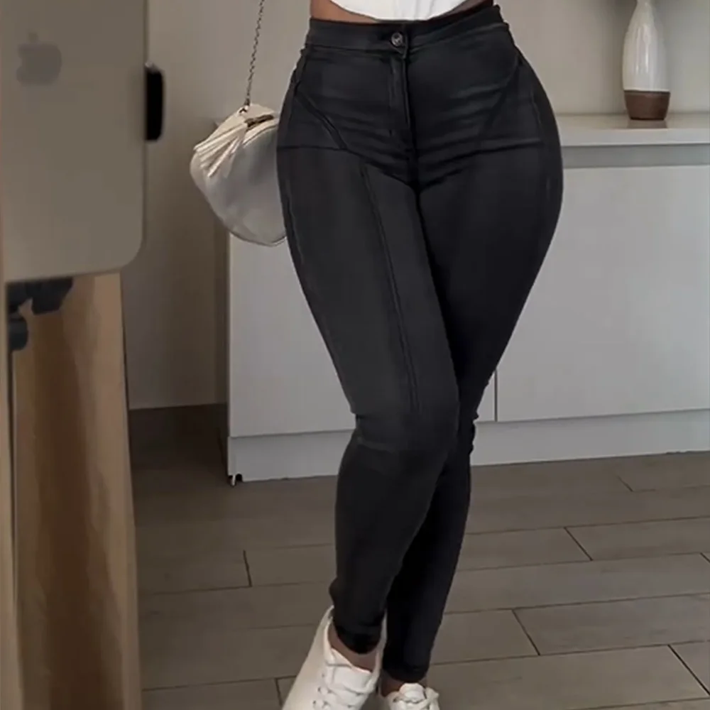 Pantalones vaqueros ajustados para mujer, pantalones sencillos y2k a | Ropa de mujer · Omeda.es - Imagen 6