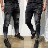 Pantalones vaqueros ajustados rasgados con agujeros para hombre, | Ropa de hombre · Omeda.es