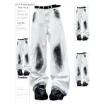 Pantalones vaqueros blancos de cintura alta para mujer, ropa de calle | Ropa de mujer · Omeda.es