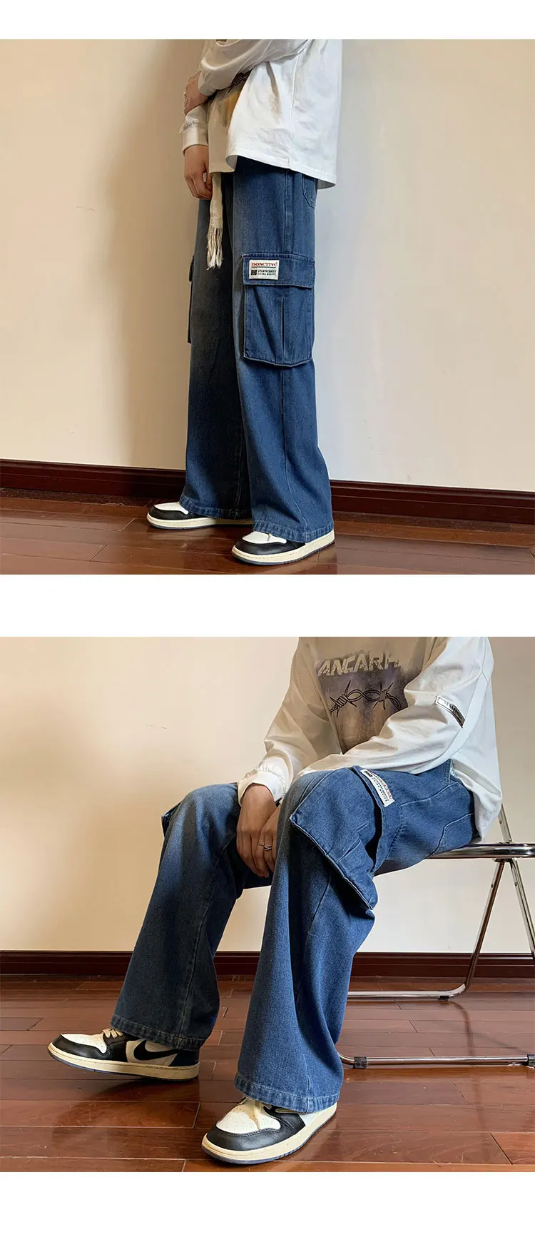 Pantalones vaqueros para hombre, pantalones Cargo de mezclilla, | Ropa de hombre · Omeda.es - Imagen 11