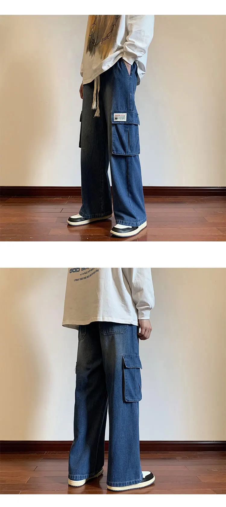 Pantalones vaqueros para hombre, pantalones Cargo de mezclilla, | Ropa de hombre · Omeda.es - Imagen 8