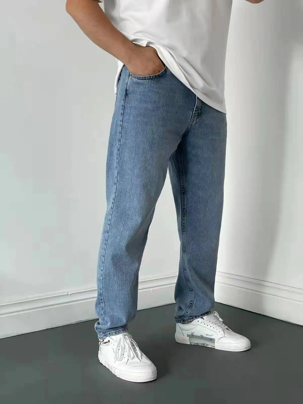 Pantalones vaqueros informales rectos y cómodos para hombre, | Ropa de hombre · Omeda.es - Imagen 6